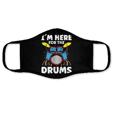 Discover Drummer Drums Music Drum Set Drumming Face Masks