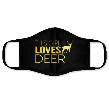 Discover girl deer saying Face Masks