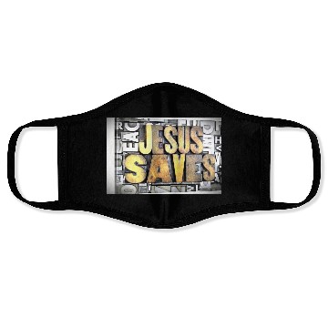 Discover jesus saves Face Masks