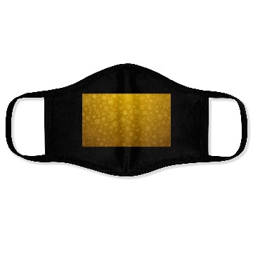 Discover Yellow Snowflakes Aesthetic Pattern Face Masks