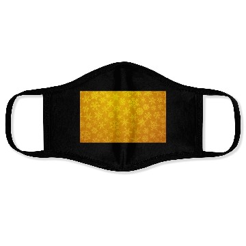 Discover Yellow Snowflakes Christmas Pattern Face Masks
