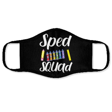 Discover SPED Squad Special Education Teacher Face Masks