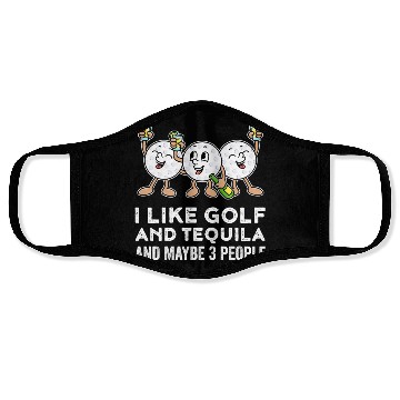 Discover I Like Golf And Tequila Funny Golf Gift Face Masks