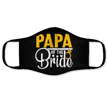 Discover Papa Of The Bride Wedding Party Matching Gift Face Masks