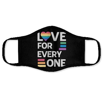 Discover Rainbow unisex love for everyone Face Masks
