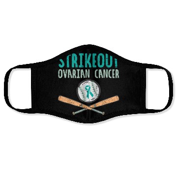 Discover Funny Baseball Lover For Teal Ribbon Awareness Face Masks