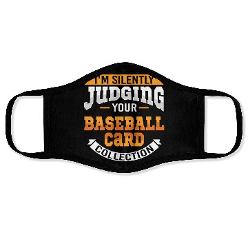 Discover Judging Baseball Card Collection Funny Face Masks