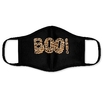 Discover Boho Boo Y'all Halloween Leaopard Print Face Masks