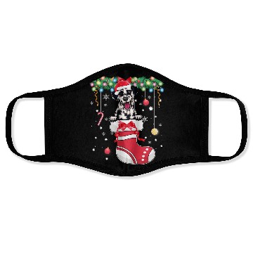 Discover Dalmatian Dog Lover Christmas - Dog Christmas Stoc Face Masks