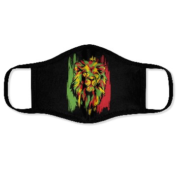 Discover Jamaican Lion Rasta African Reggae Face Masks
