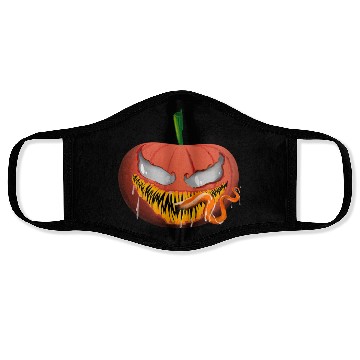 Discover Pumpkin scary face Face Masks