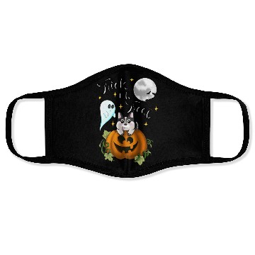 Discover Pumpkin Dog - trick or treat Face Masks