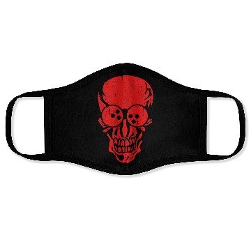 Discover Bowling Skull Graphic Bowling Game Lover Bowler Face Masks