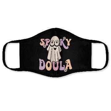 Discover Cute Spooky Doula Halloween Retro Face Masks
