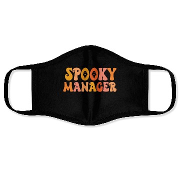 Discover Retro Spooky Manager Halloween Office Manager Face Masks