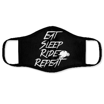 Discover Motorcycle Eat Sleep Ride Repeat Graphic Face Masks