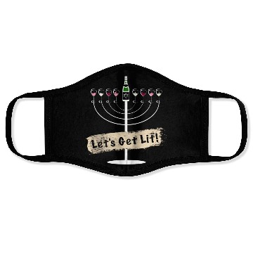 Discover Let's Get Lit Wine Lovers Hanukkah Face Masks