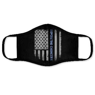 Discover Operating Engineer US Flag Face Masks
