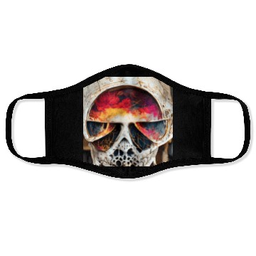 Discover Extremely Realistic Skull in Abstract Art Face Masks