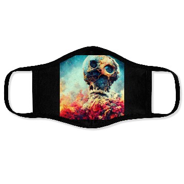 Discover Extremely Realistic Skull in Abstract Art Face Masks