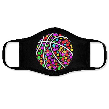 Discover International Dot Day Colored Basketball Polka Dot Face Masks