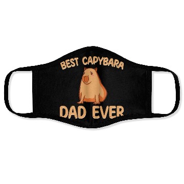 Discover Best Capybara Dad Ever Face Masks