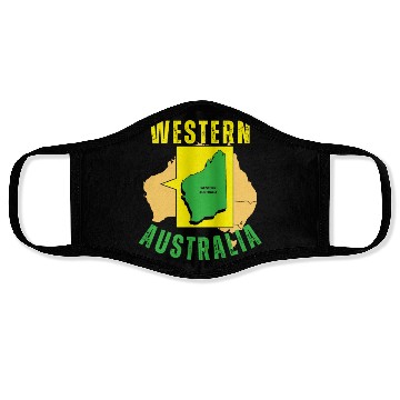 Discover Western Australia Yellow and Green Face Masks