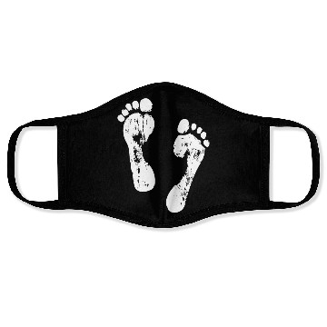 Discover Footprints In The Sand Face Masks
