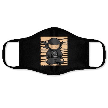 Discover Serenity Ninja Fan Calm Yoga Lover Peaceful Face Masks