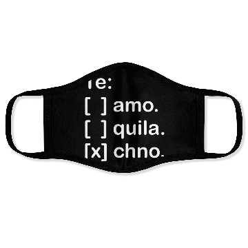 Discover I Love You Tequila & Techno Te Amo Tequila Techno Face Masks