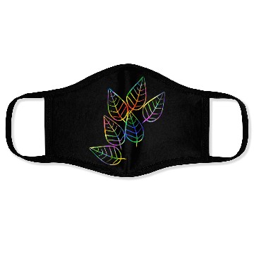 Discover leaf icon nature colorful rgb leaves Face Masks