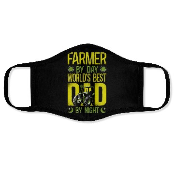 Discover Farming Farmer Dad Father Tractor Face Masks