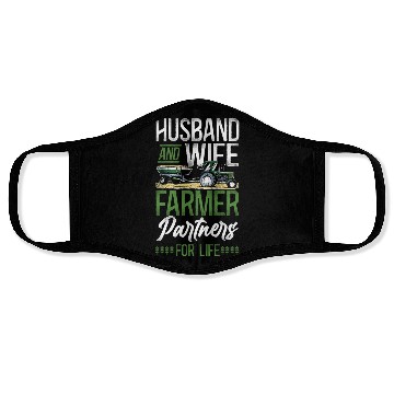 Discover Farming Farmer Husband Wife Face Masks