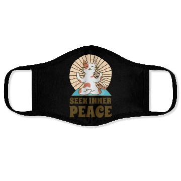 Discover Serenity Cat Yoga Cat Owner Meditation Yoga Fan Face Masks