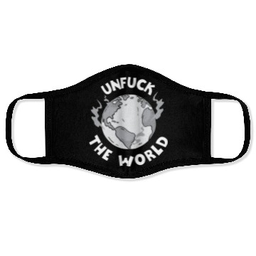 Discover Unfuck The World Save The Elephants Earth Day Face Masks