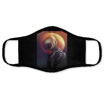 Discover Space astronaut science planets astronomy design Face Masks