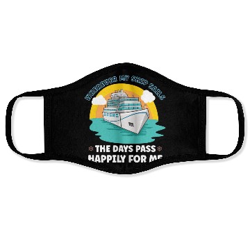 Discover Boating Boat Captain Cruise Ship Cruising Yacht Face Masks