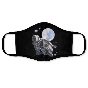Discover Space astronaut science planets astronomy design Face Masks