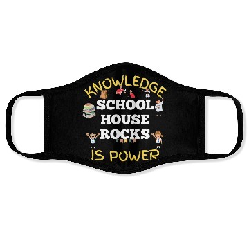 Discover Knowledge Schoolhouse Rock is Power Face Masks