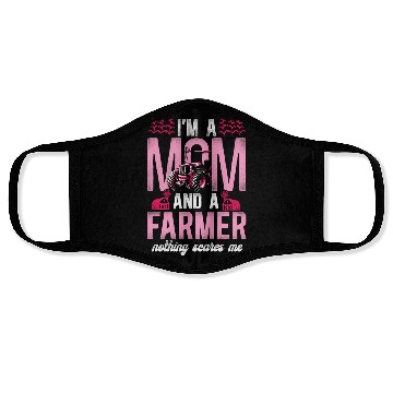 Discover Farming Farmer Mom Mother Tractor Face Masks