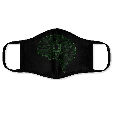 Discover Computer Circuit Board Brain Face Masks