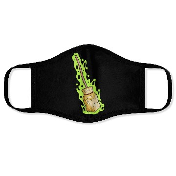 Discover Magic Witch Broom With Green Shimmer Halloween Face Masks