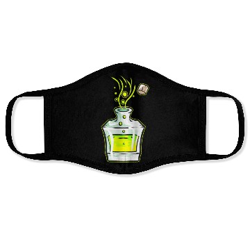Discover Flask With Green Magic Potion Halloween Face Masks