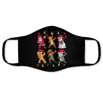 Discover Christmas Dabbing Santa Elf De Friends Xmas Face Masks