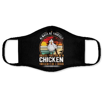 Discover Chickens Gift Farmer Chicken Coop Face Masks