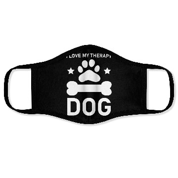 Discover I love my Therapy Dog Face Masks