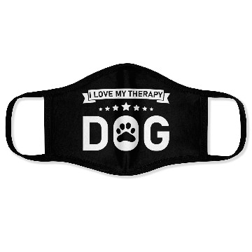 Discover I love my Therapy Dog Face Masks