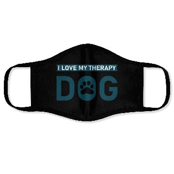 Discover I love my Therapy Dog Face Masks