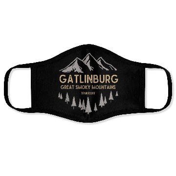 Discover Gatlinburg Tennessee Great Smoky Mountains Vintage Face Masks