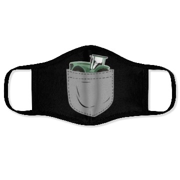 Discover Farming Farmer Pocket Tractor Face Masks